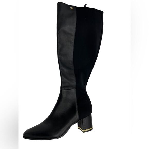 CALVIN KLEIN FREEDA KNEE HIGH BOOTS 9.5 WIDE CALF - Picture 2 of 14